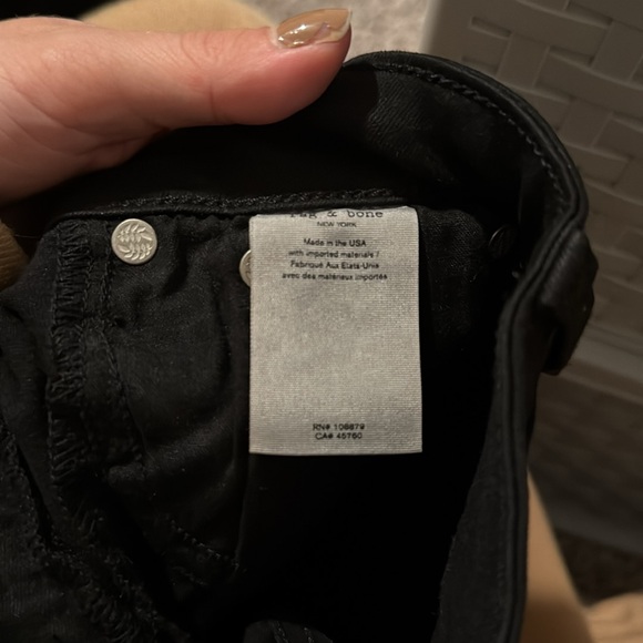 rag & bone nina high rise skinny black denim size 24 - Picture 16 of 16
